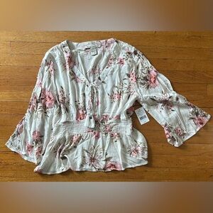 American Rag Women Flowy Floral Blouse from Kohl’s NWT XL boho